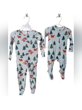 Angel Dear Bamboo Sibling PJs Festive Holiday Pajama Set